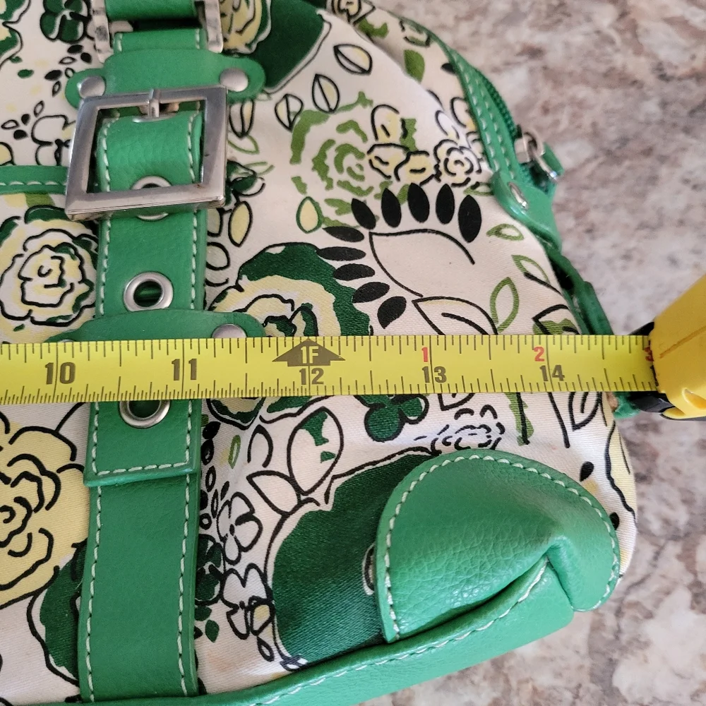 New York and Company Floral Green Handbag EUC